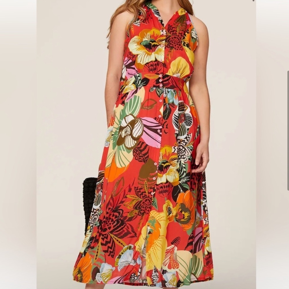 AldoMartins Burge Floral Midi Dress Ladies 6 Tropical Resortwear Travel Vacation